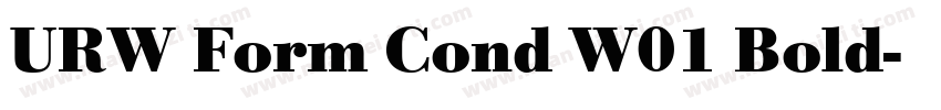 URW Form Cond W01 Bold字体下载字体转换